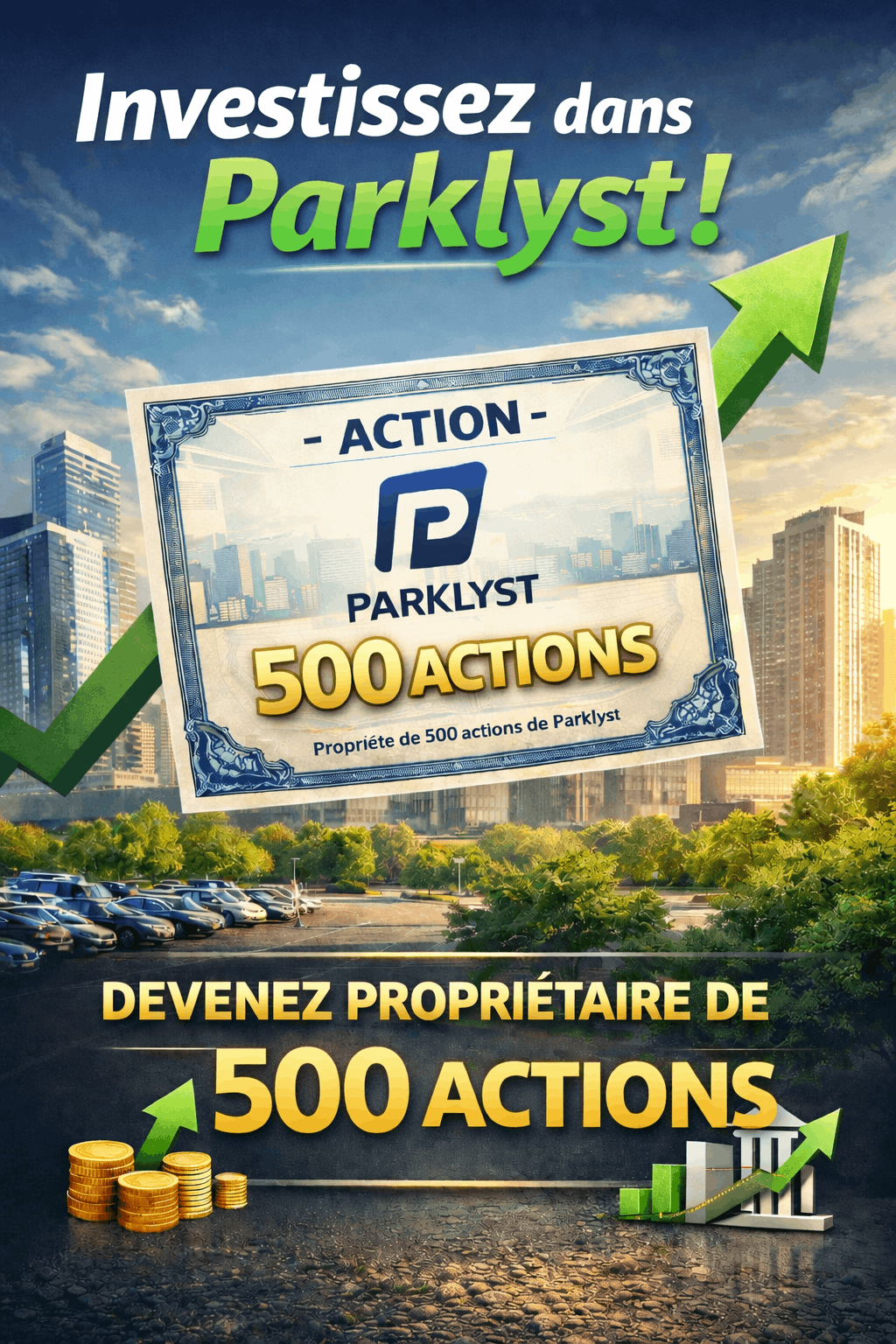 500 Parklyst shares